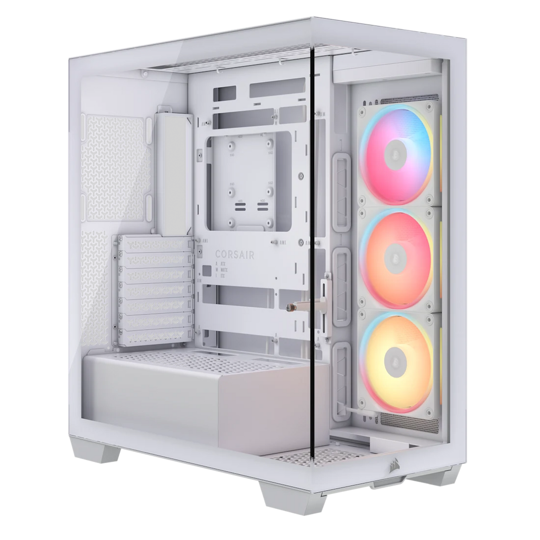 CORSAIR 3500X LX-R RGB iCUE LINK | Mid-tower PC case | 3 RGB fans | White