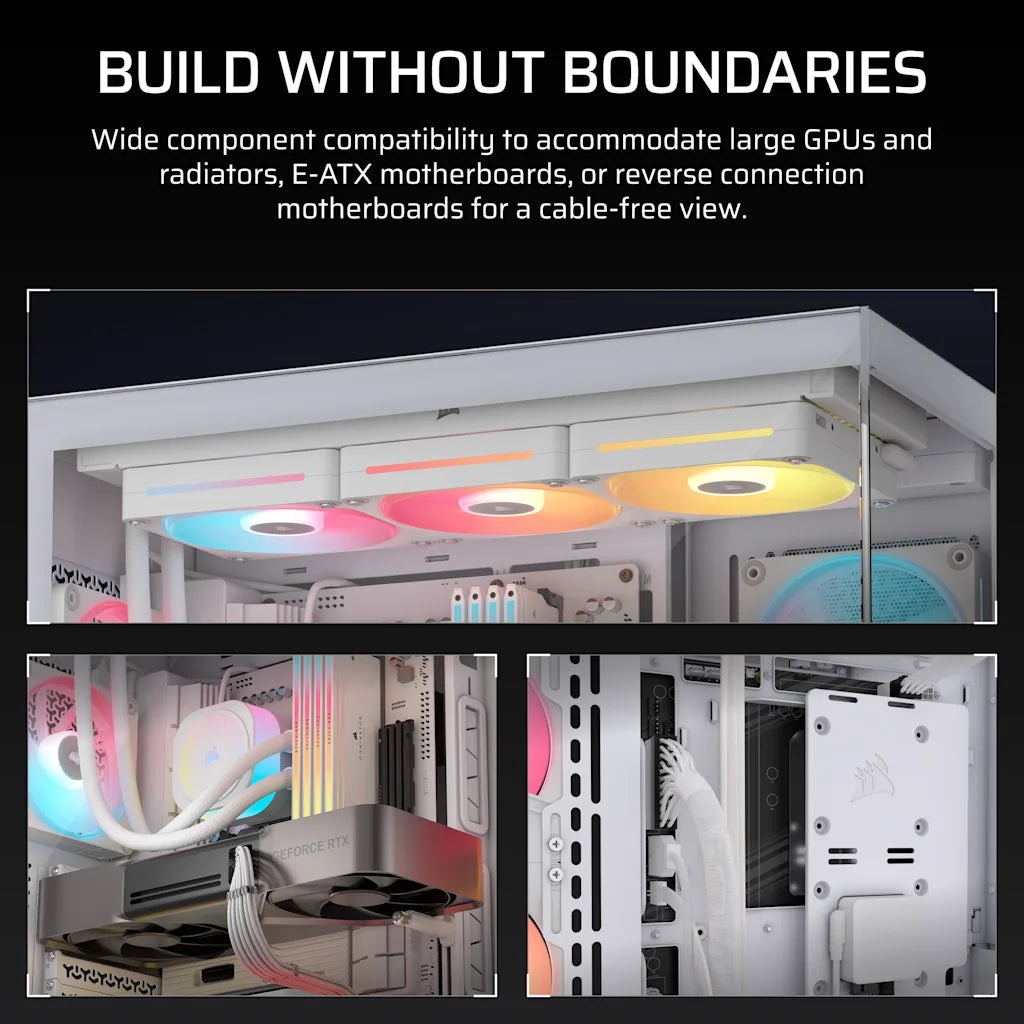 CORSAIR 3500X LX-R RGB iCUE LINK | Mid-tower PC case | 3 RGB fans | White