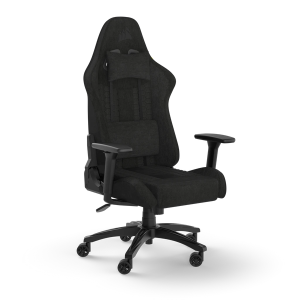 CORSAIR TC100 RELAXED | Fabric gaming chair | Reclines 90–160° | Black/Black