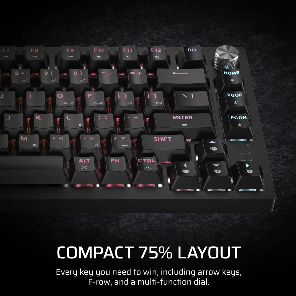 CORSAIR K65 PLUS WIRELESS | 75% gaming keyboard | MLX Fusion tactile