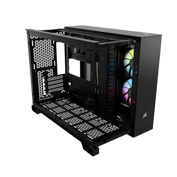 CORSAIR iCUE LINK 2500X RGB | Micro-ATX PC case | Dual chamber | Black