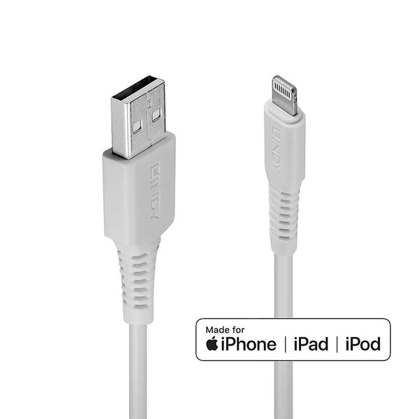 LINDY 31327 | USB-A to Lightning cable | USB 2.0 480Mbps | 2m | White