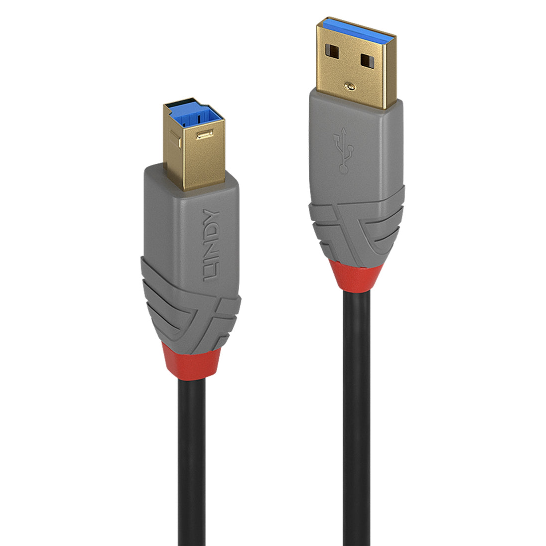 LINDY Anthra Line 36742 | USB A to B cable | USB 3.2 Gen 1 5Gbps | 2m