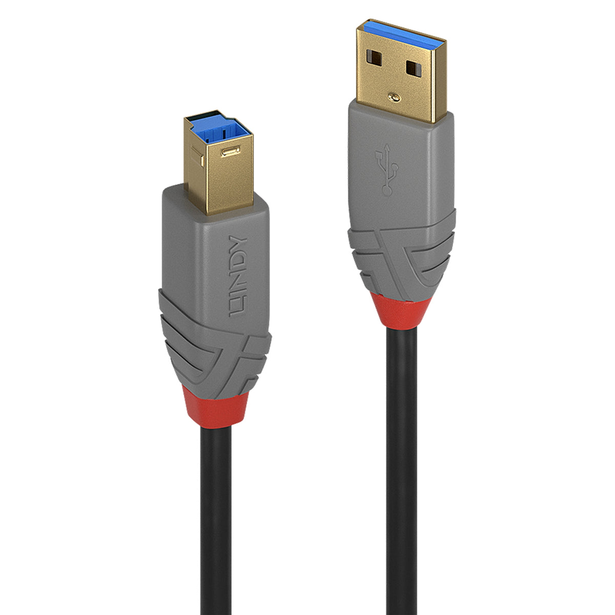 LINDY Anthra Line 36742 | USB A to B cable | USB 3.2 Gen 1 5Gbps | 2m