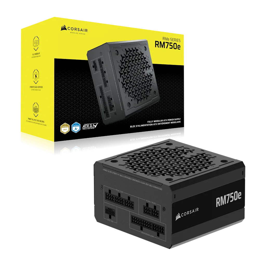 CORSAIR RM750e | ATX power supply | 750W fully modular | UK