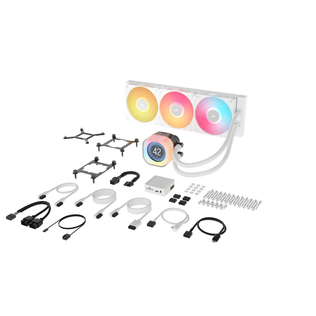 CORSAIR iCUE LINK TITAN 360 RX LCD | Liquid CPU cooler | 360mm AIO | White