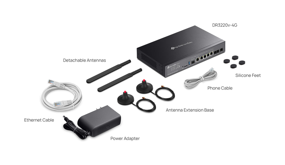 TP-Link Omada DR3220v-4G | DSL gateway | 4G+ Cat6 | Rackmount