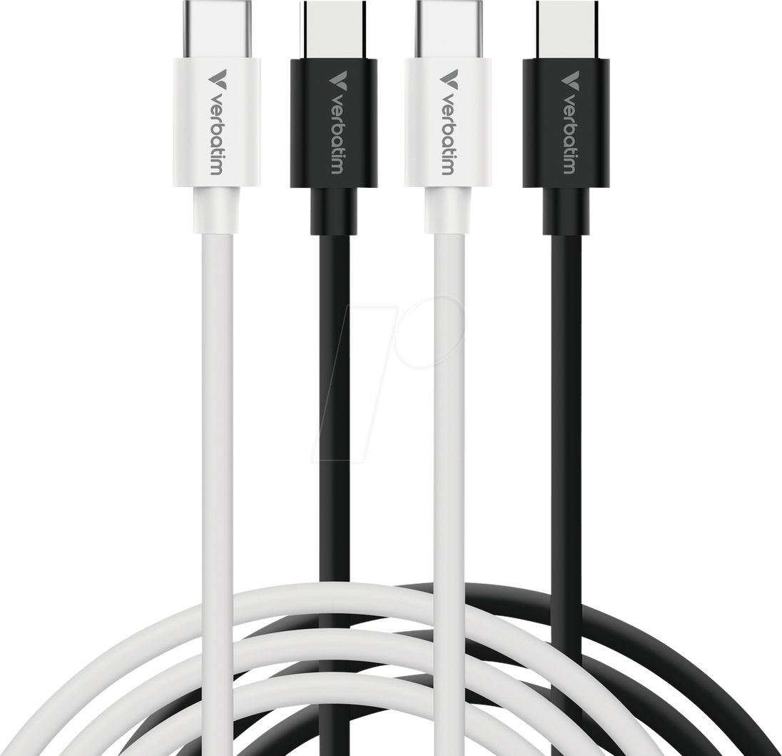 Verbatim Essentials Sync & Charge | USB-C to USB-C cables | 60W PD 1m