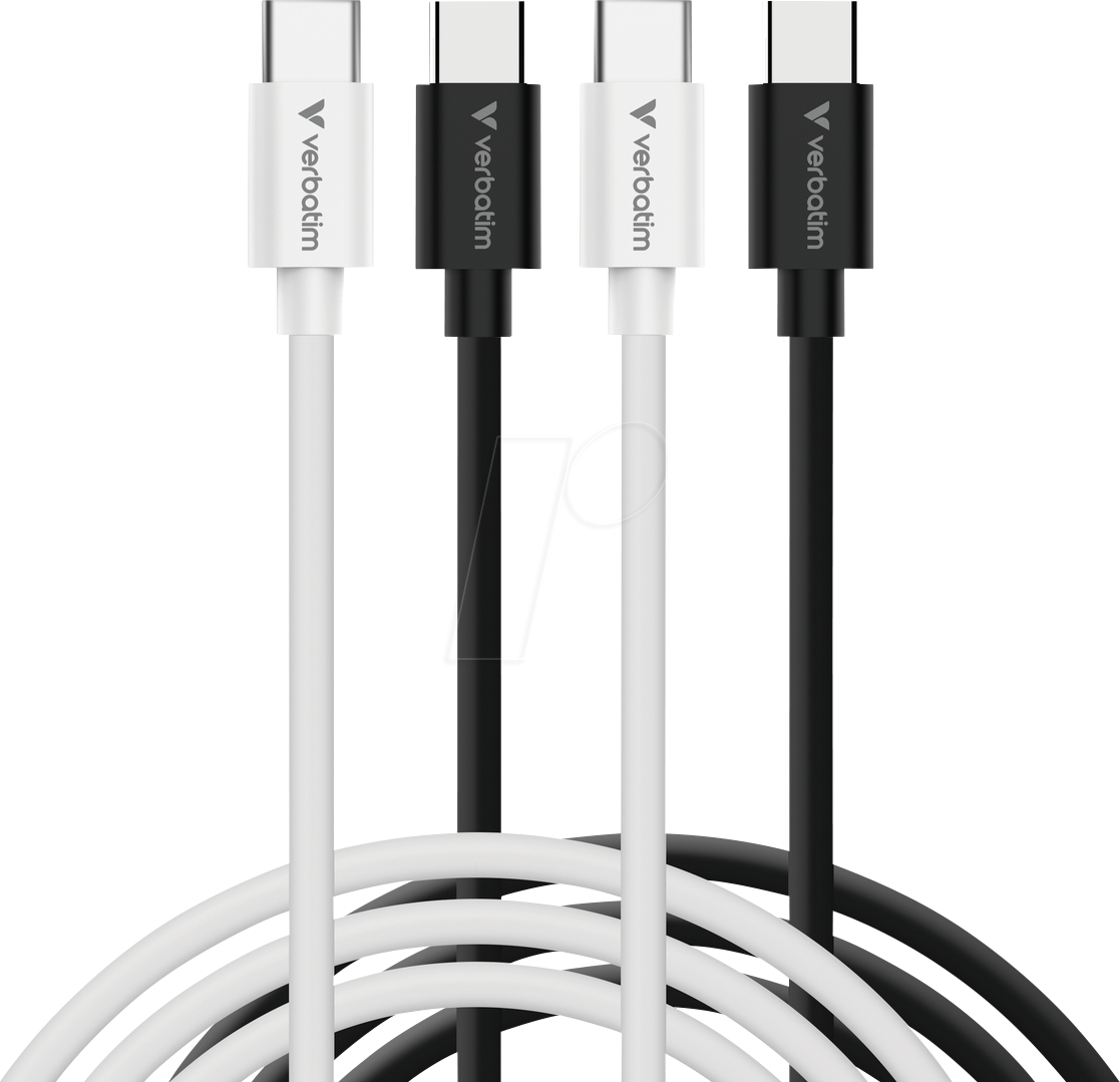 Verbatim Essentials Sync & Charge | USB-C to USB-C cables | 60W PD 1m
