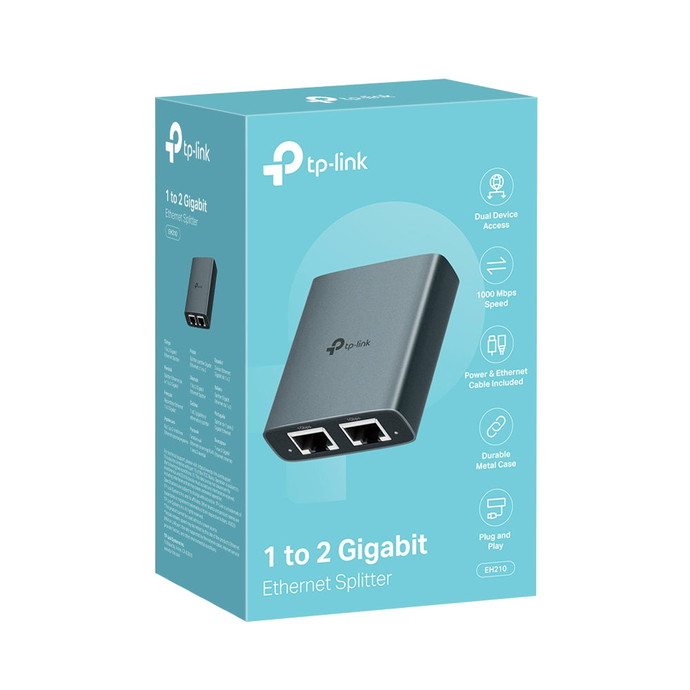 TP-Link EH210 | Gigabit Ethernet splitter | 1 to 2 connections | 3-port 1000Mbps
