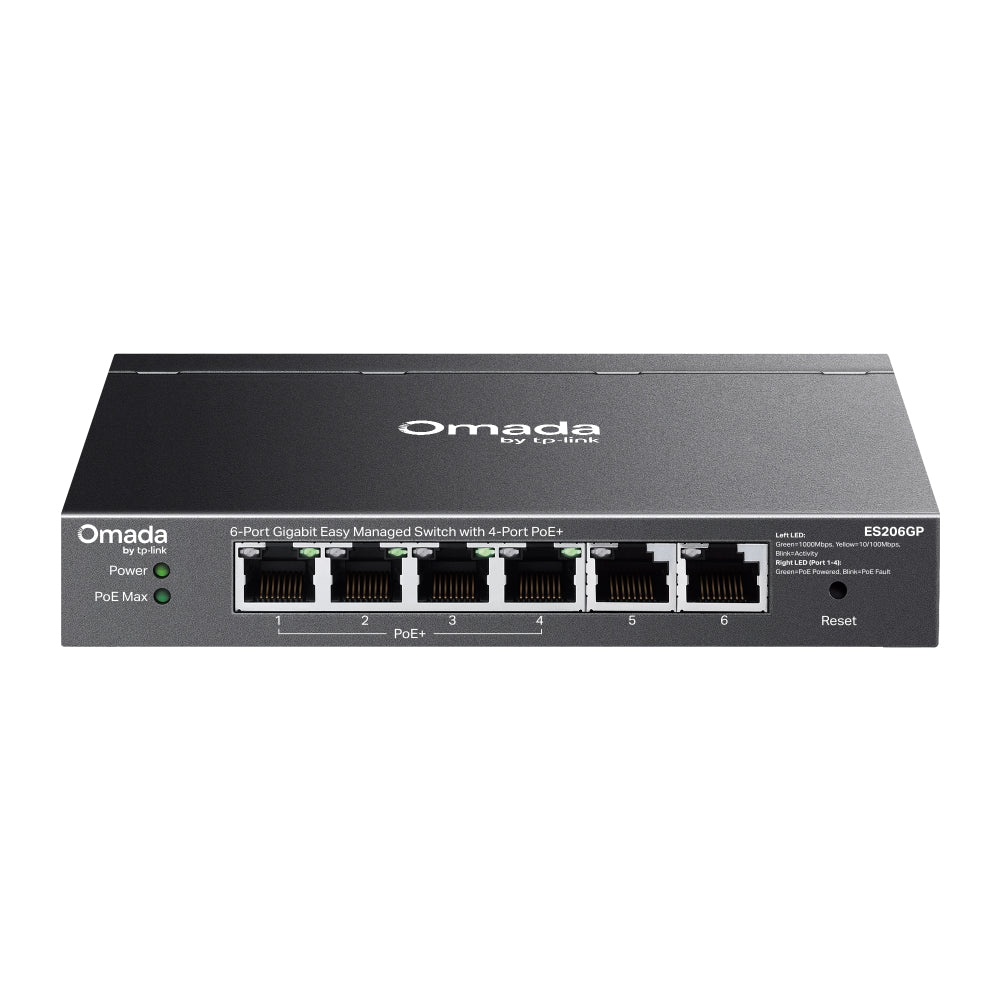 TP-Link Omada ES206GP | Gigabit PoE+ switch | 6 ports | 65W PoE budget
