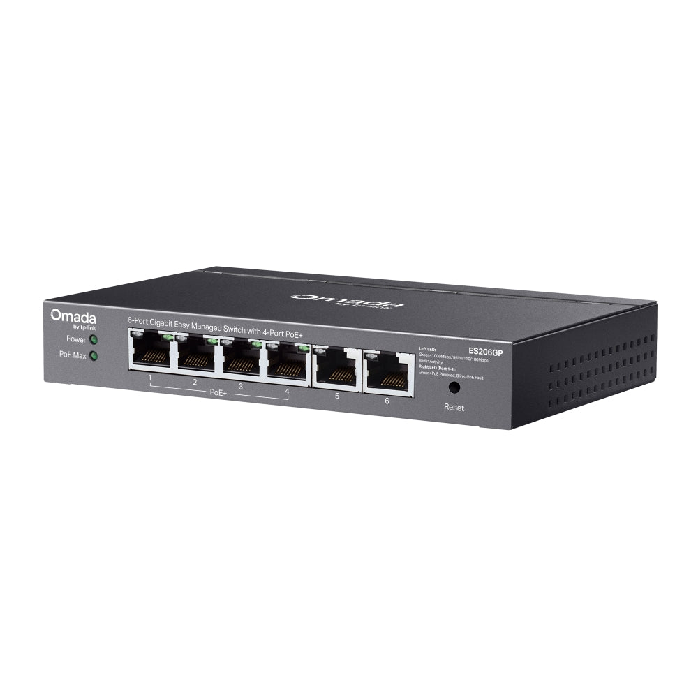 TP-Link Omada ES206GP | Gigabit PoE+ switch | 6 ports | 65W PoE budget