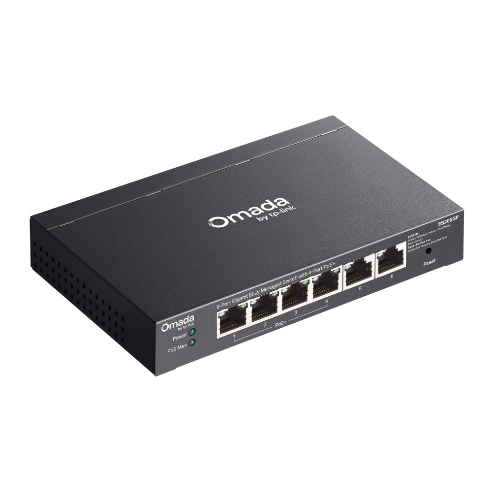TP-Link Omada ES206GP | Gigabit PoE+ switch | 6 ports | 65W PoE budget