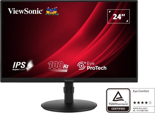 ViewSonic VA2408-HDJ | 24-inch IPS monitor | Full HD 100Hz | Black