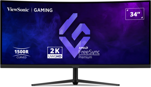 ViewSonic VX3418C-2K | Curved gaming monitor | 34-inch UWQHD 180Hz | Black