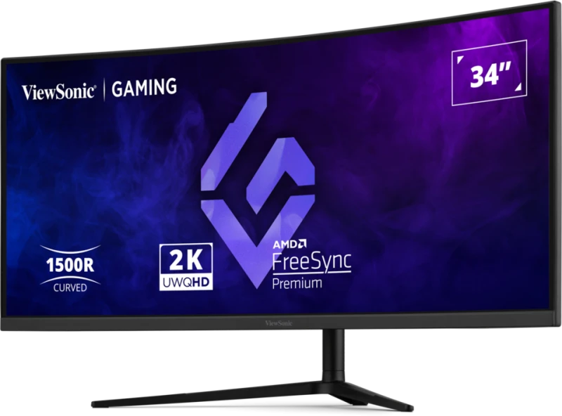 ViewSonic VX3418C-2K | Curved gaming monitor | 34-inch UWQHD 180Hz | Black