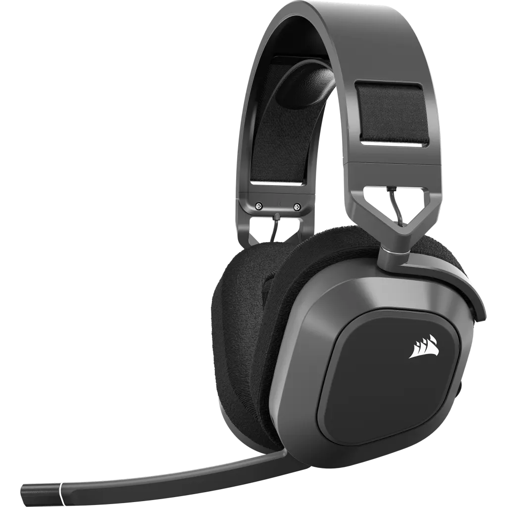 CORSAIR HS80 MAX | Wireless gaming headset | 2.4GHz and Bluetooth | Steel Grey
