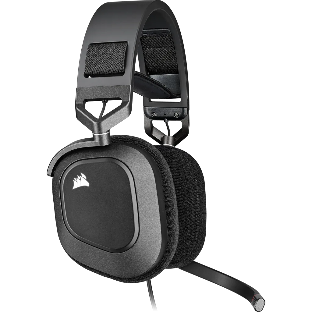 Corsair HS80 RGB USB | Wired gaming headset | 7.1 surround sound | Carbon
