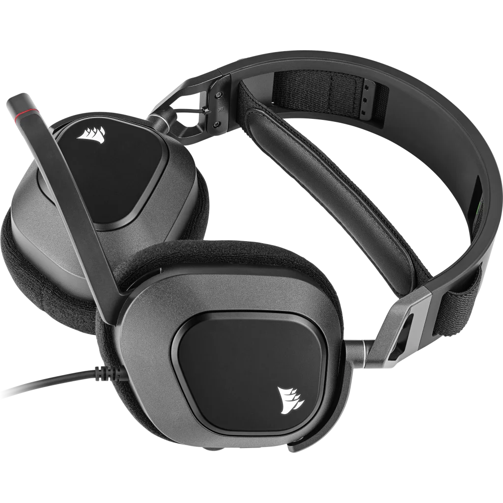 Corsair HS80 RGB USB | Wired gaming headset | 7.1 surround sound | Carbon