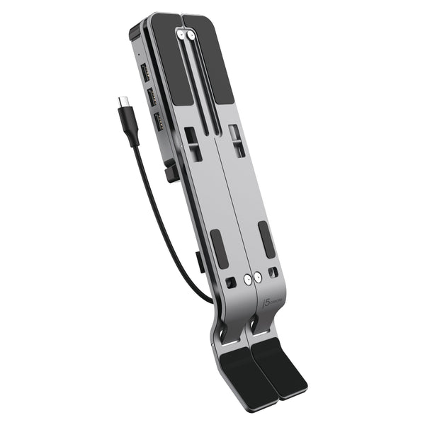 j5create JTS223-N | Laptop stand with USB hub | 4-port USB-A 5Gbps | Space grey