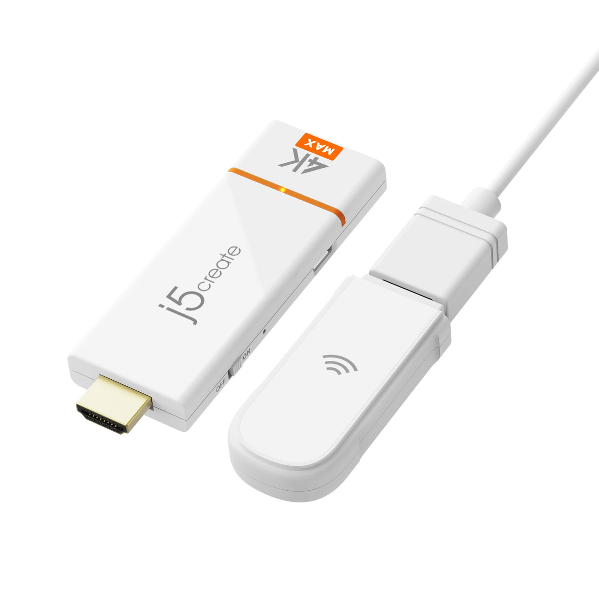 J5create ScreenCast 4K Max | Wireless display adapter | Up to 4K UHD | White