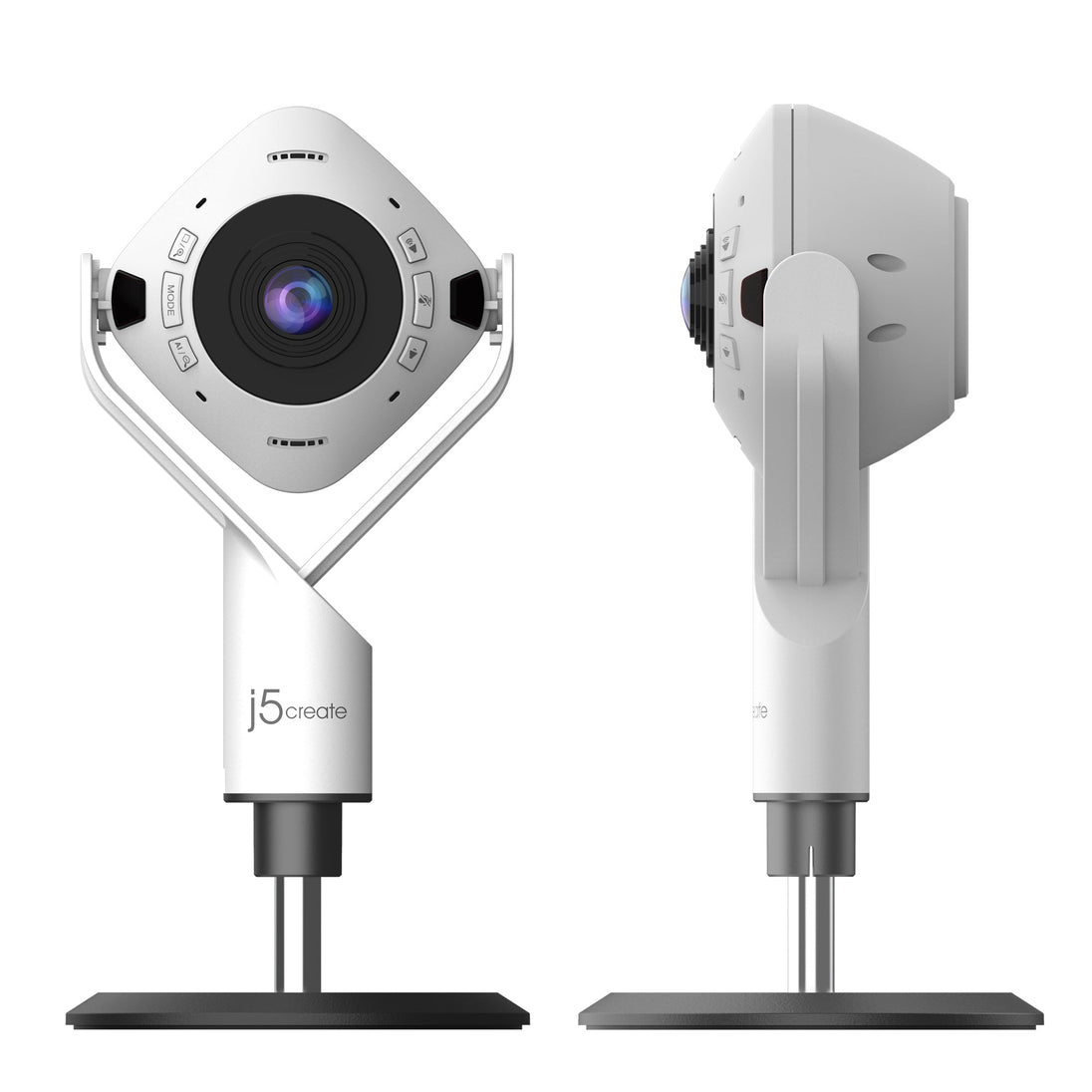 J5CREATE JVU368-N | 360° conference webcam | 1080p at 30 fps | White and black