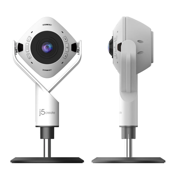 J5CREATE JVU368-N | 360° conference webcam | 1080p at 30 fps | White and black