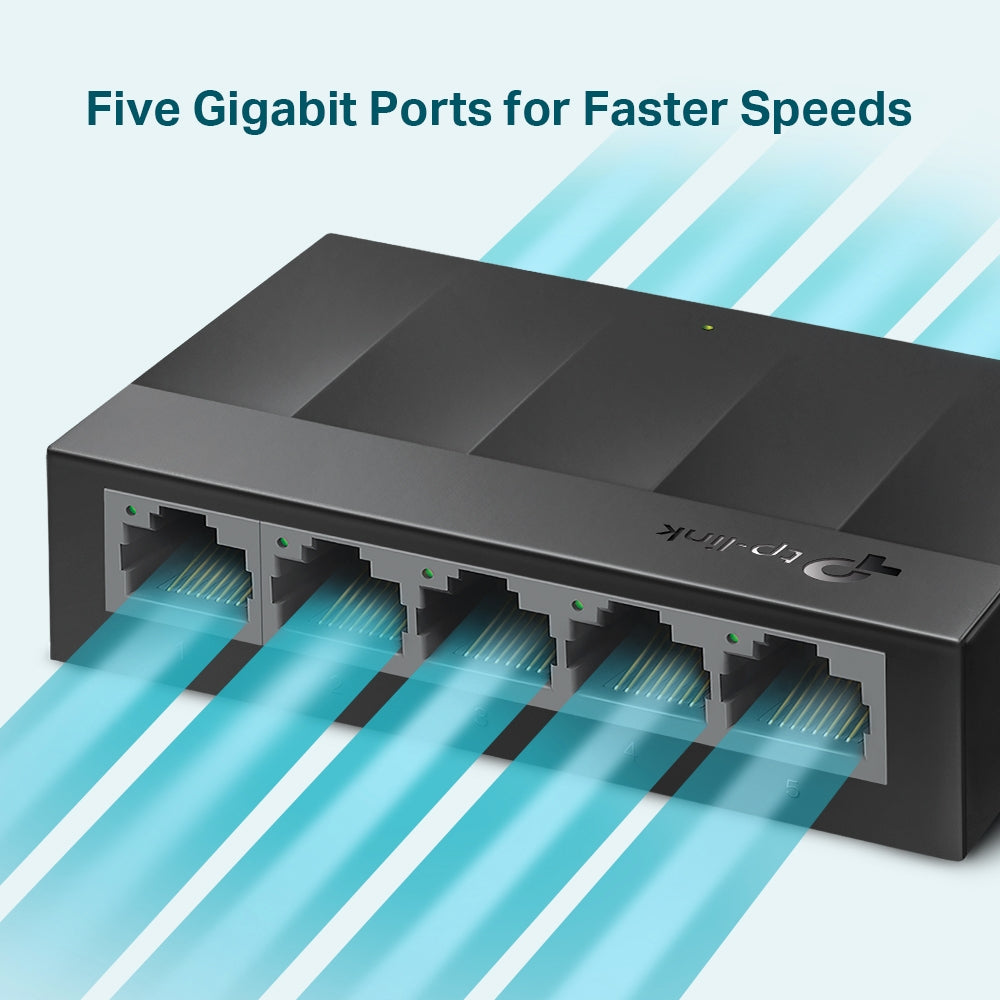 TP-Link LiteWave LS1005G | Gigabit Ethernet switch | 5-port 10/100/1000Mbps