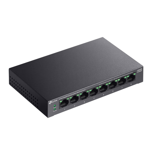 TP-Link LS108GP | 8-port Gigabit PoE+ switch | 62 W PoE budget