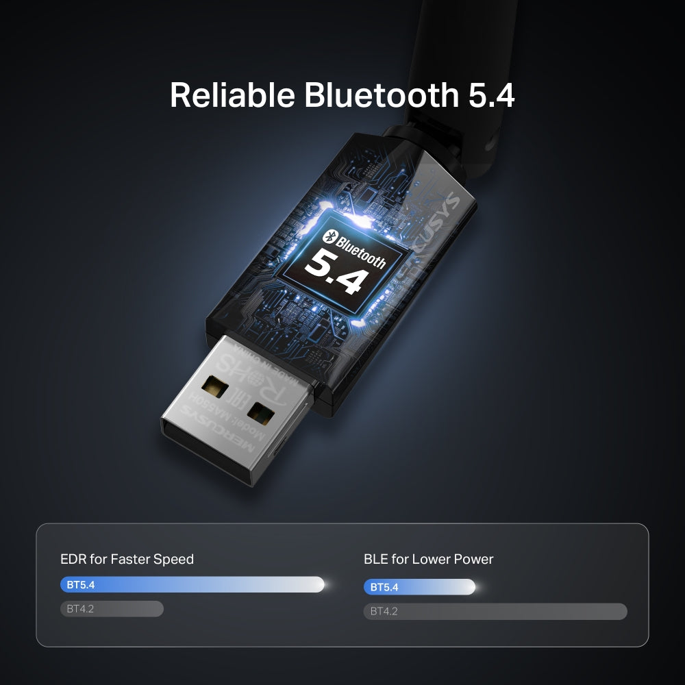 MERCUSYS MA550H | Bluetooth USB adapter | Long-range antenna
