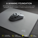 CORSAIR MM | Gaming mouse pad | Medium 320 x 300 mm | Grey