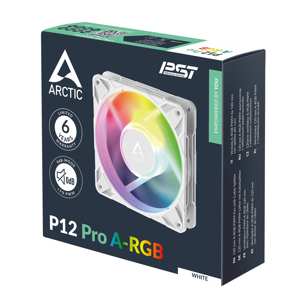 ARCTIC P12 Pro A-RGB | 120 mm case fan | White