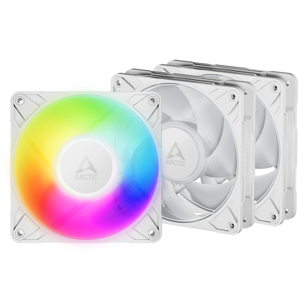 ARCTIC P12 Pro A-RGB | 120 mm case fans | White 3-pack