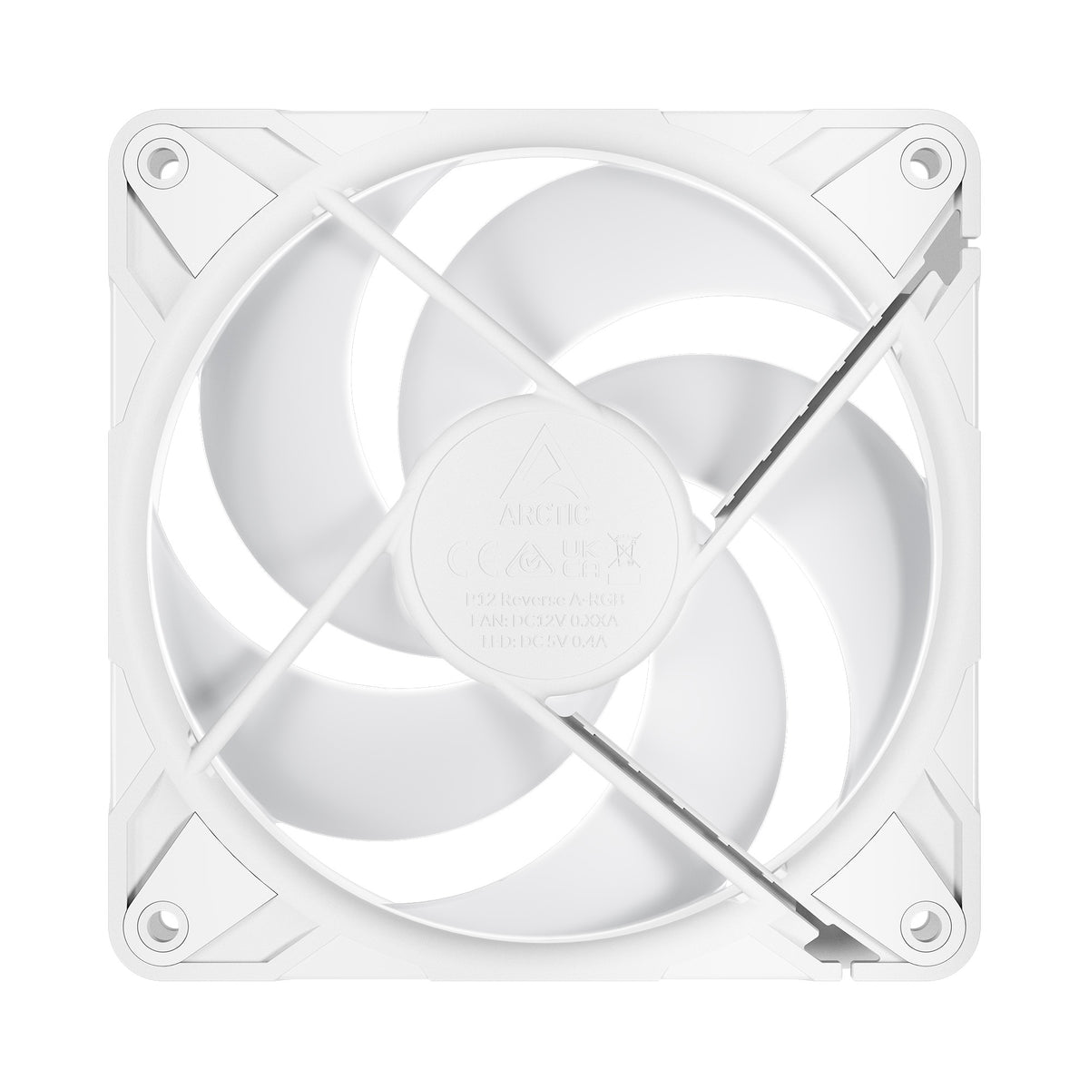 ARCTIC P12 Pro Reverse A-RGB | 120 mm PC fan | White