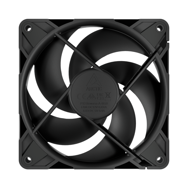 ARCTIC P12 Pro Reverse | 120 mm PWM case fan | 500–3000 rpm | Black