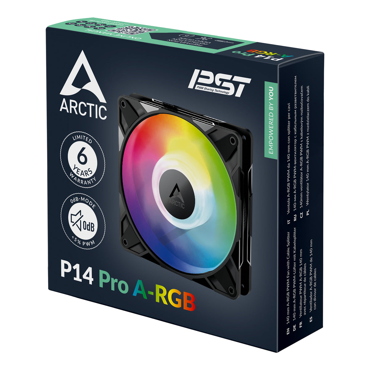 ARCTIC P14 Pro A-RGB | 140 mm PC case fan | Black