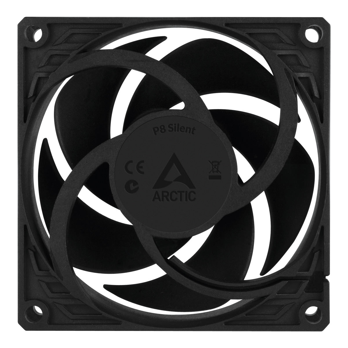 ARCTIC P8 Silent | 80 mm case fan | 1600 rpm 3-pin | Black
