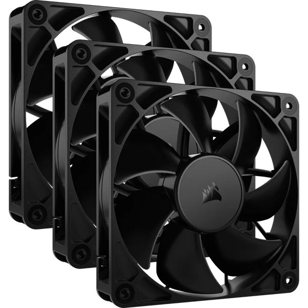 CORSAIR RS120 | 120mm PWM case fans | 3-pack | Black