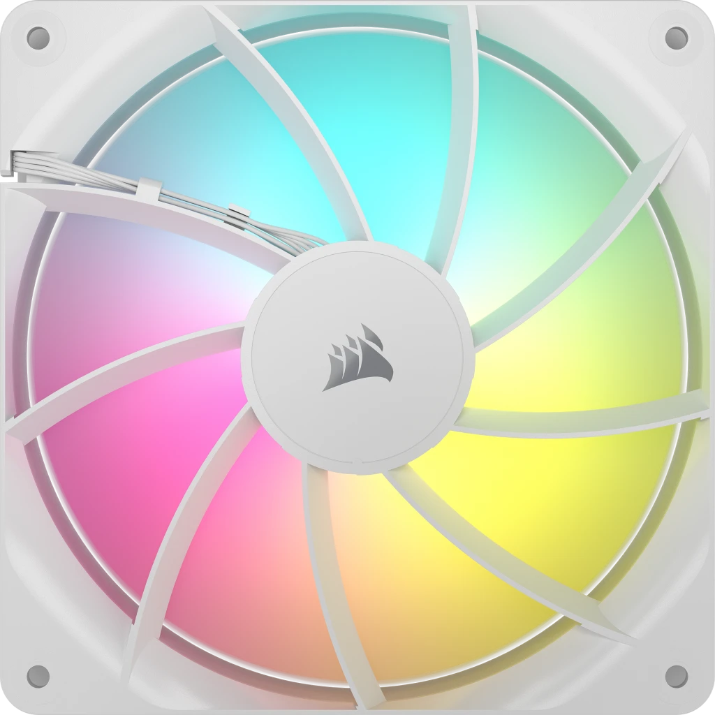 CORSAIR RS140 ARGB | 140mm PWM case fan | 330–1700 RPM | White