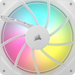 CORSAIR RS140 ARGB | 140mm PWM case fan | 330–1700 RPM | White