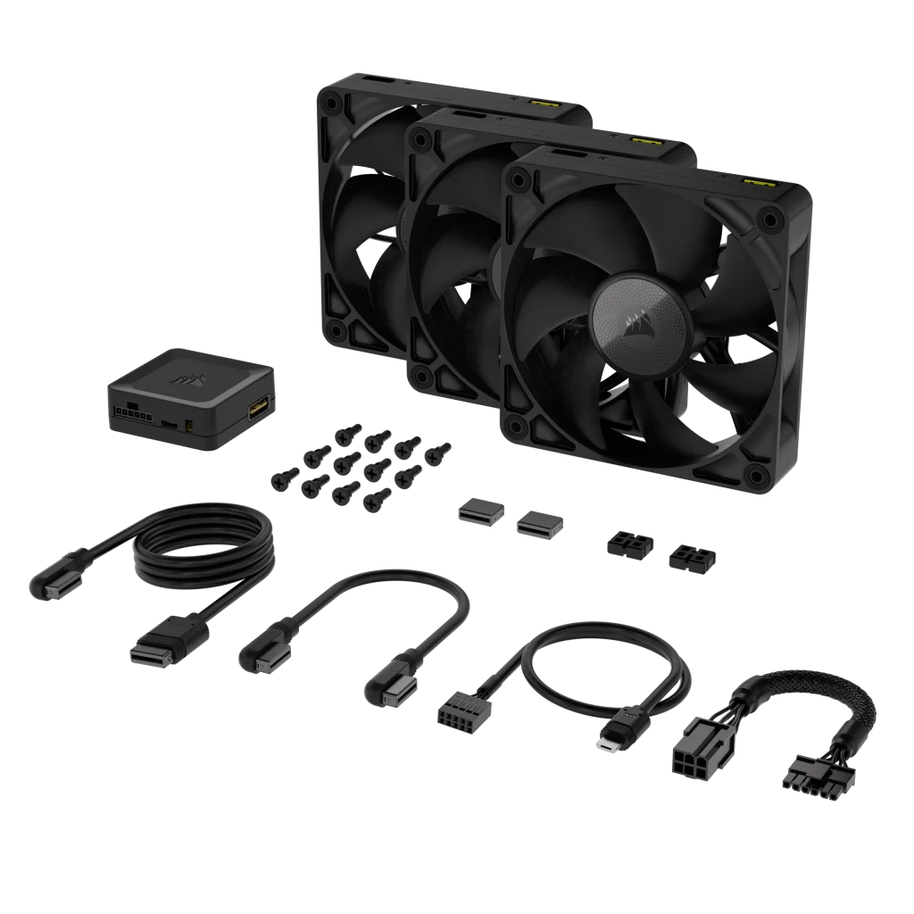 CORSAIR iCUE LINK RX120 | Case fans | 120mm PWM triple kit | Black