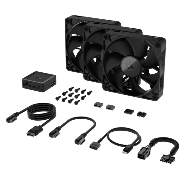 CORSAIR iCUE LINK RX120 | Case fans | 120mm PWM triple kit | Black
