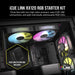 CORSAIR iCUE LINK RX120 RGB | 120mm PWM fans | Triple starter kit | Black