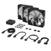 CORSAIR iCUE LINK RX120 RGB | 120mm PWM fans | Triple starter kit | Black