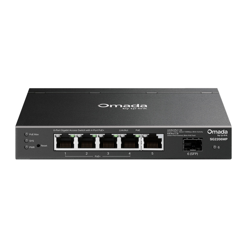 TP-Link Omada SG2206MP | Managed network switch | 4-Port PoE+ 63W