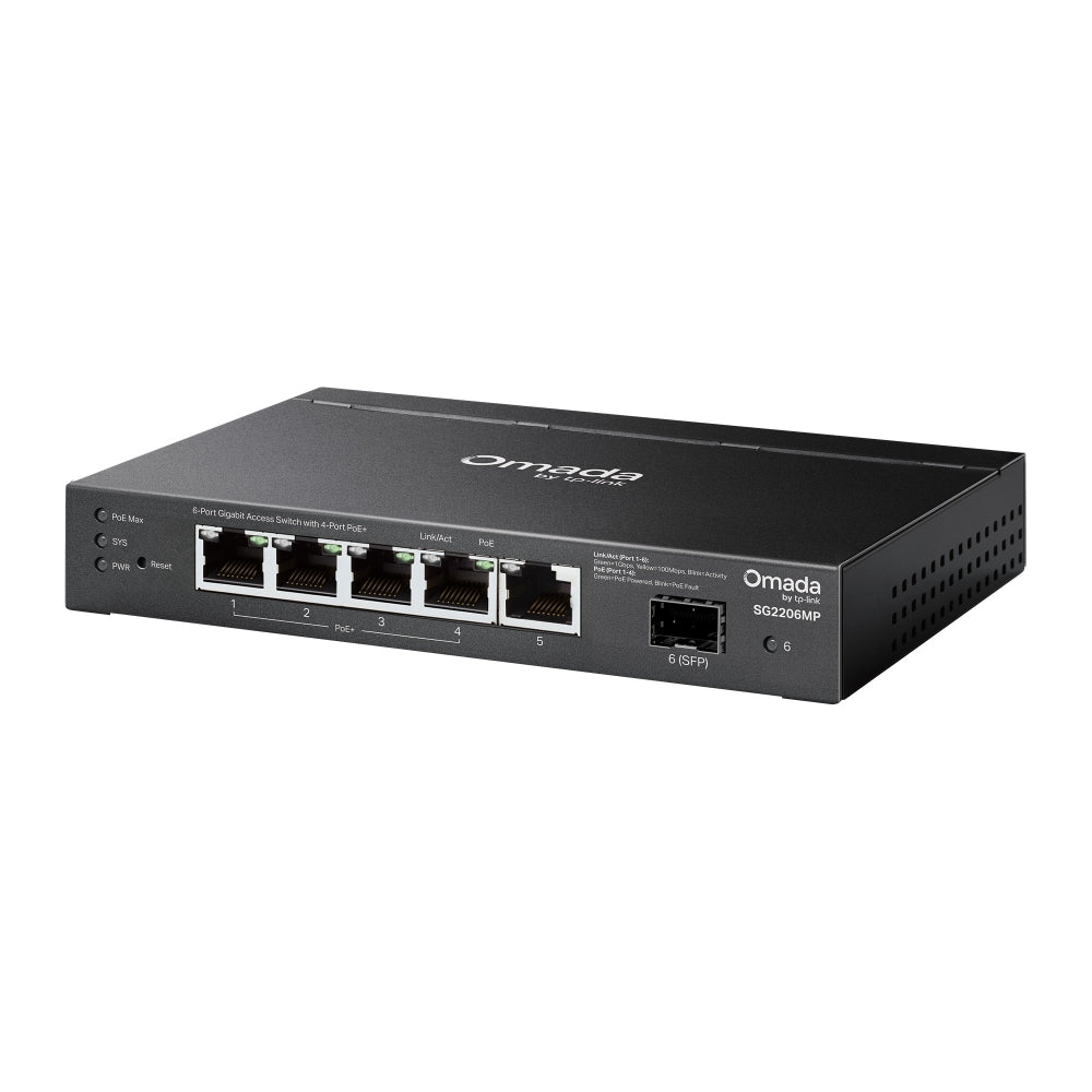 TP-Link Omada SG2206MP | Managed network switch | 4-Port PoE+ 63W