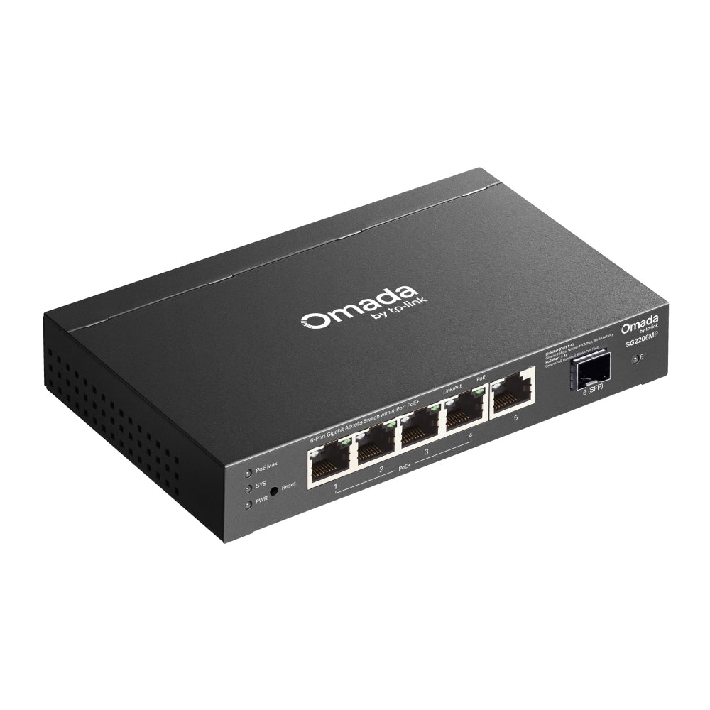 TP-Link Omada SG2206MP | Managed network switch | 4-Port PoE+ 63W