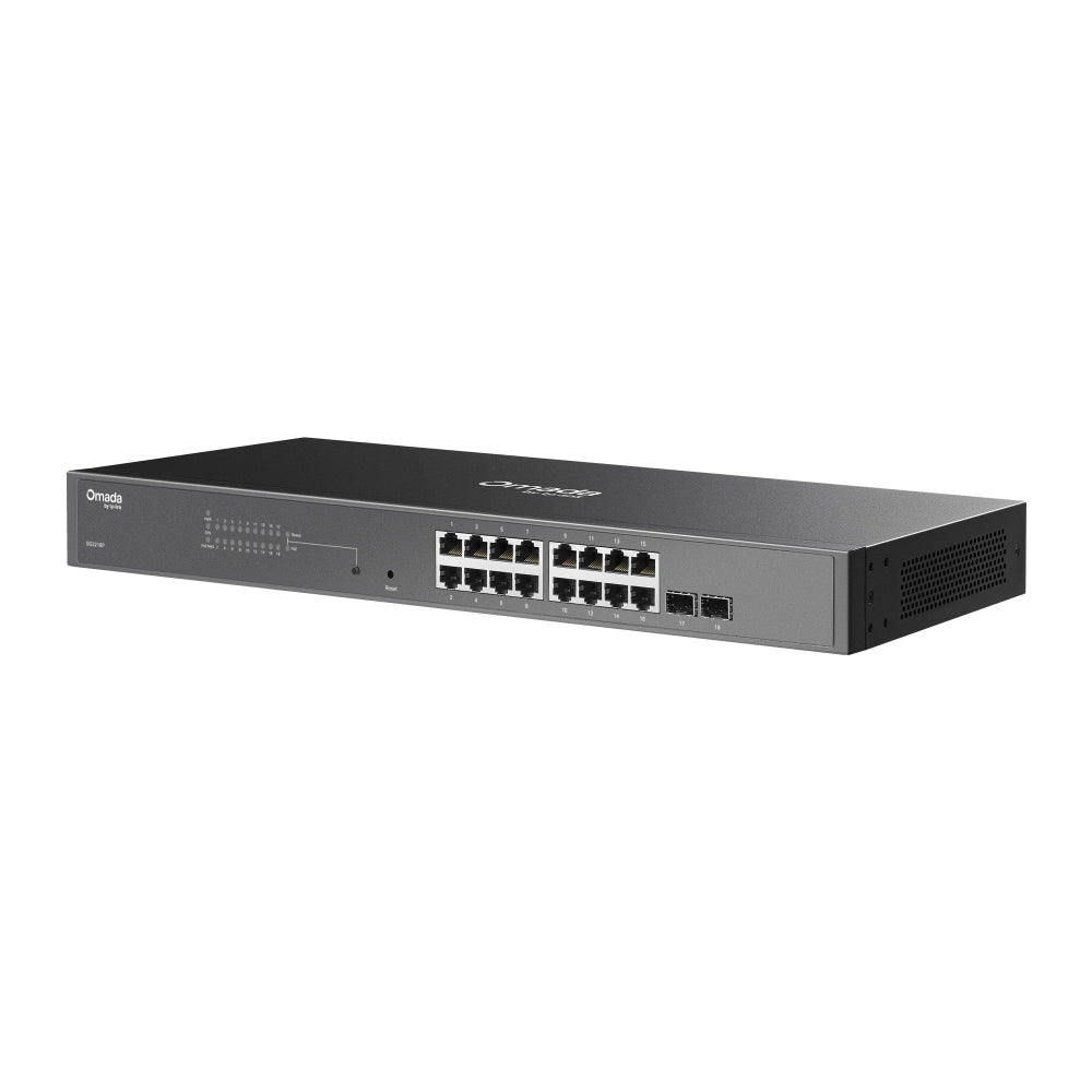 TP-Link Omada SG2218P | Gigabit PoE+ switch | 16 ports and 2 SFP slots | 150 W