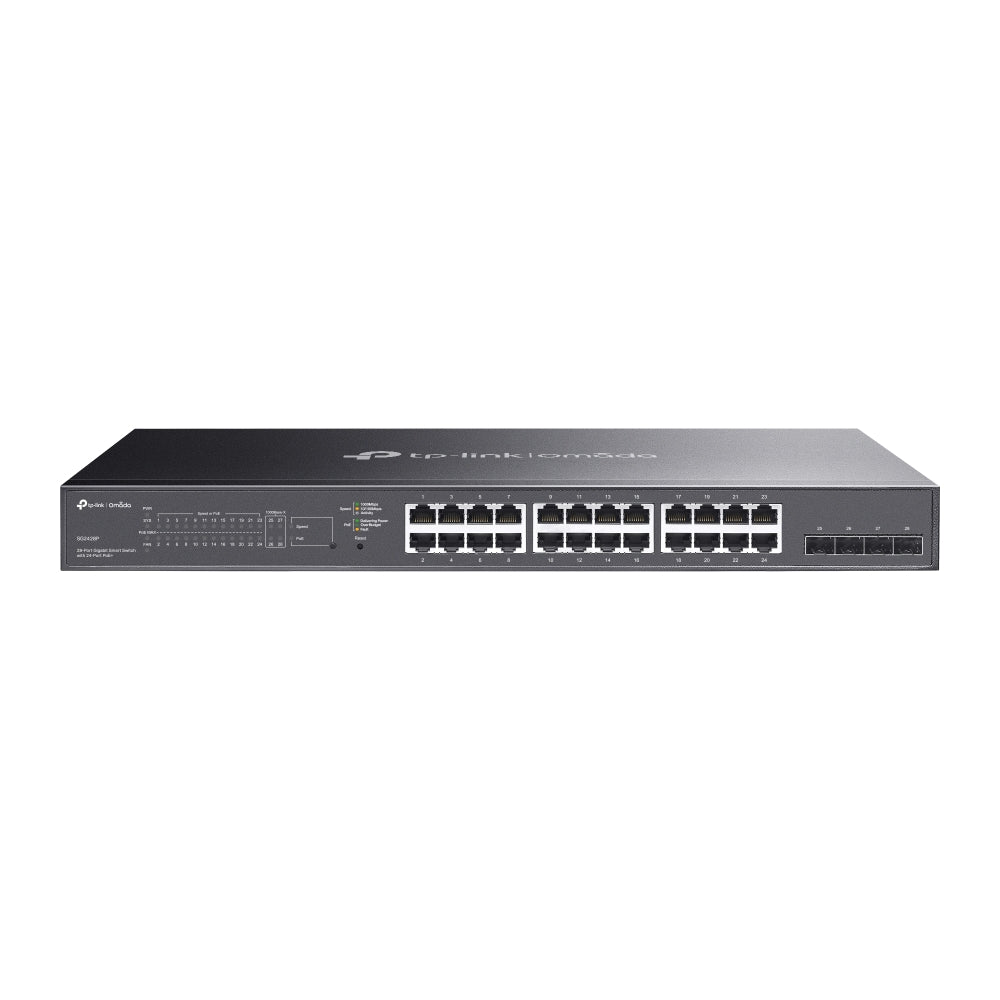 TP-Link Omada SG2428P | 28-Port Gigabit smart switch | 24-Port PoE+ | 250 W