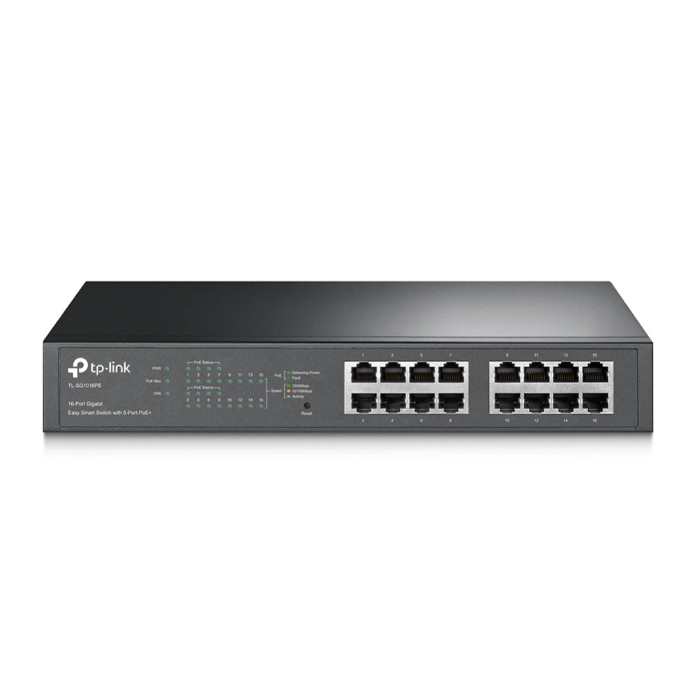 TP-Link TL-SG1016PE | Gigabit Easy Smart switch | 8-port PoE+ | 150W